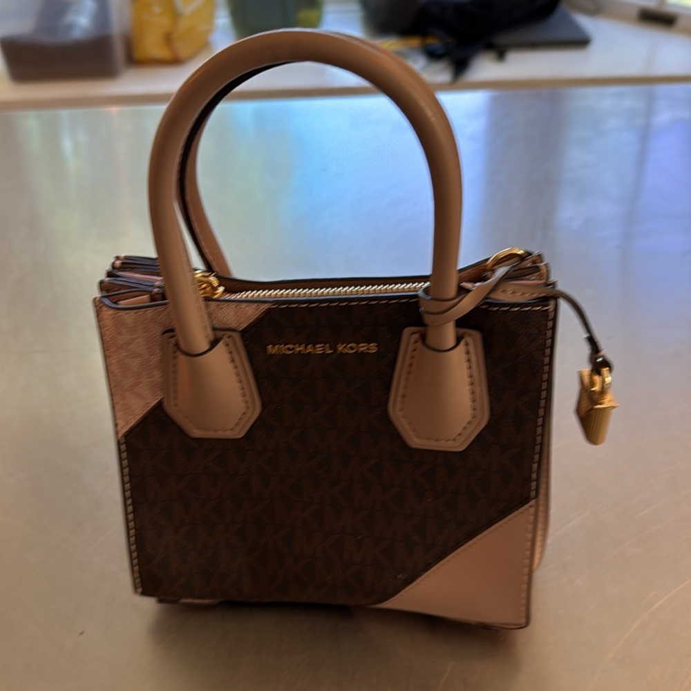 Michael Kors Black Hobo Bag with Gold Accents - Picture 2 of 5